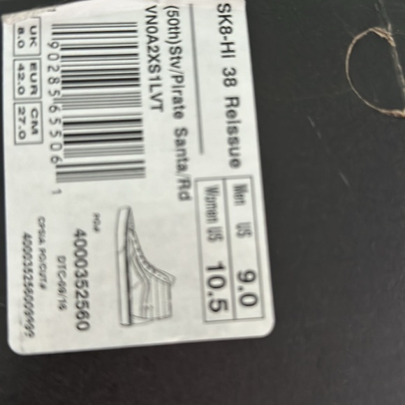 Rare Vans Christmas Pirate Santa SK8-HI - Picture 6 of 6